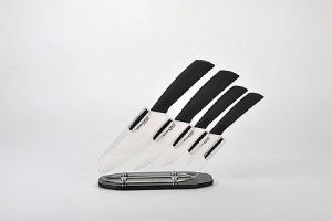 4 керамических ножа с подставкой купить в телемагазине Нового Уренгоя
