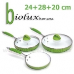 Биолюкс Керама - набор из 3-х сковородок