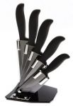 5 керамических ножей с подставкой набор